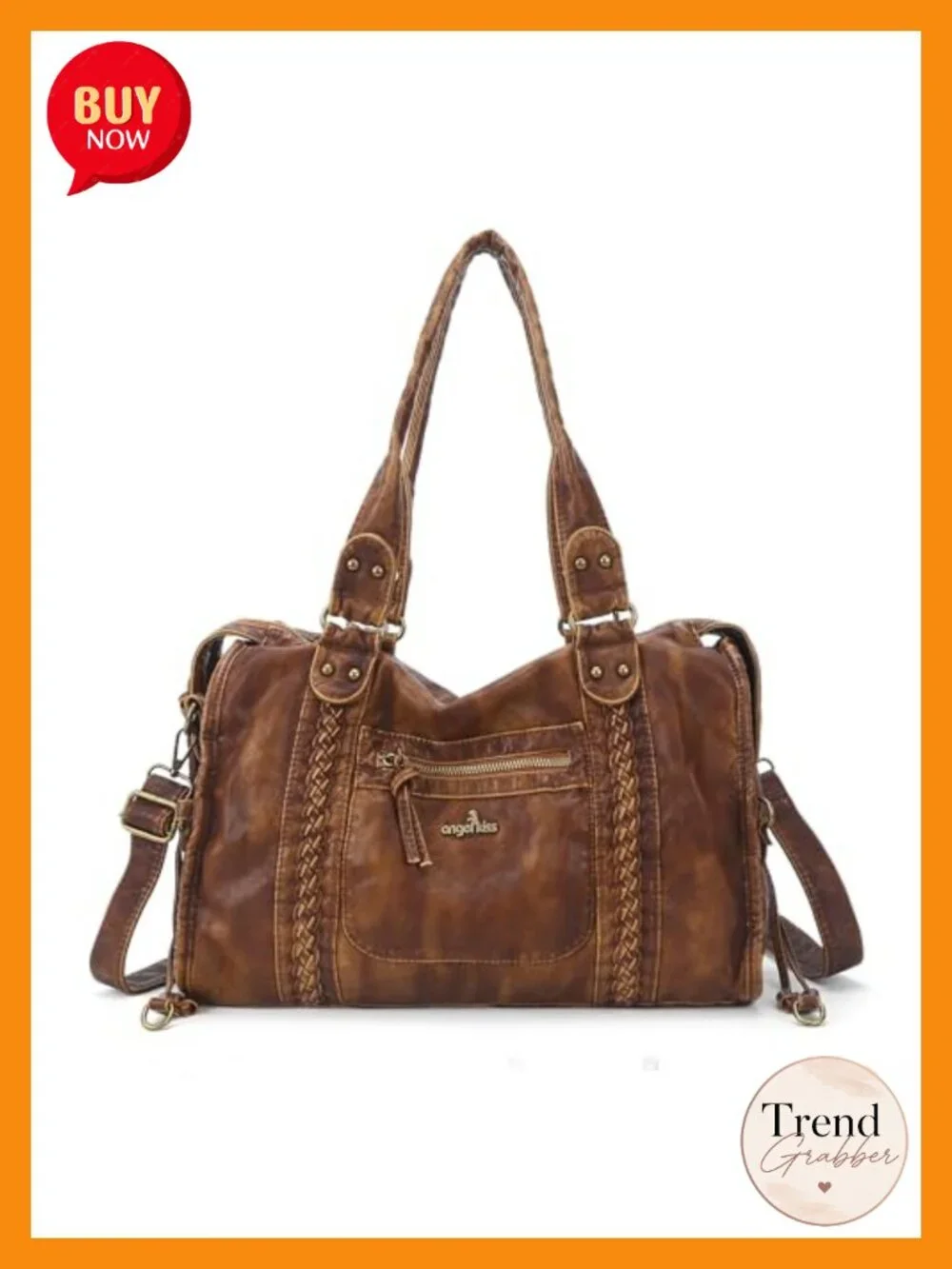Large Hobo Satchel Handbag Vegan Leather Shoulder Tote Purse